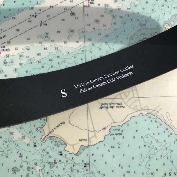 Vintage Black Leather Canada Belt - Picture 9 of 10